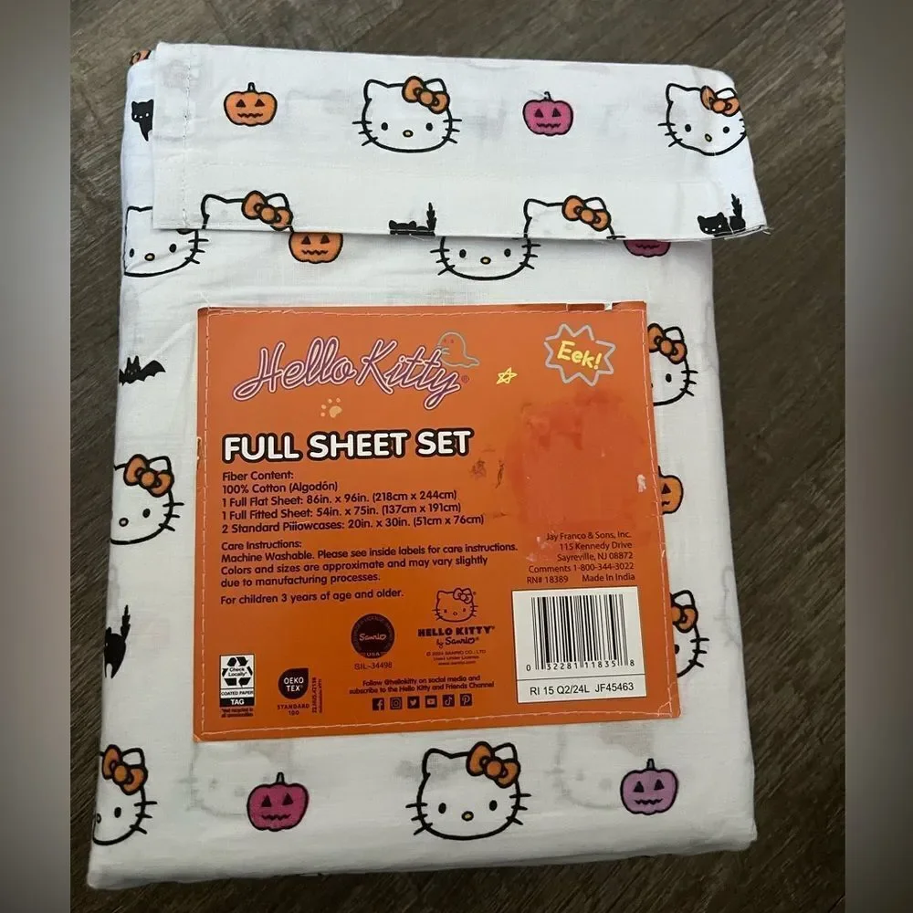 Hello Kitty Halloween Full Size Sheet Set